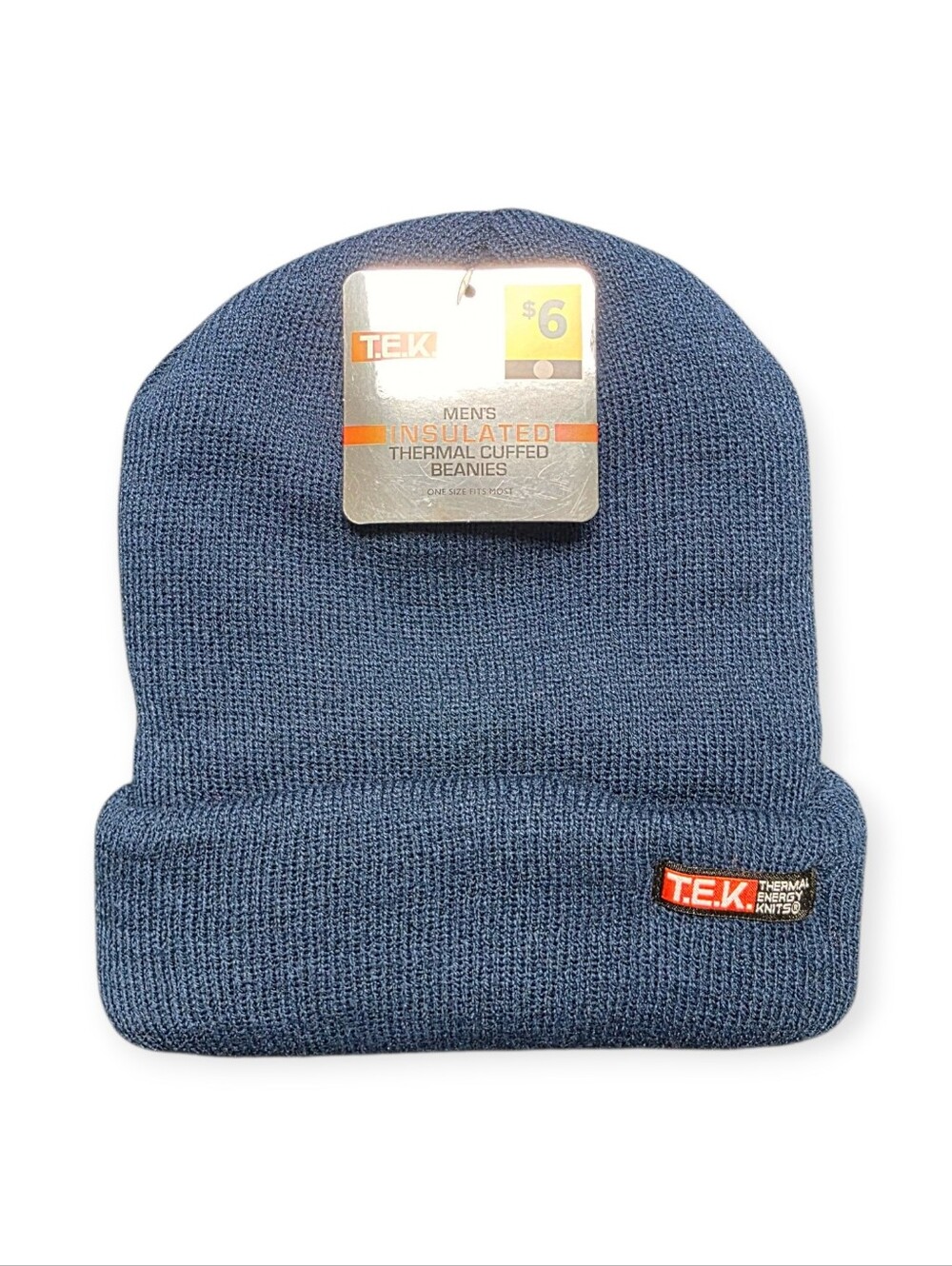 NWT T.E.K. Classic Thermal Beanie - Navy Blue Insulated Winter Hat OSFM